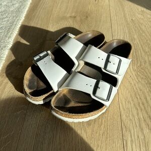 Women’s white Arizona slide Birkenstock SZ38